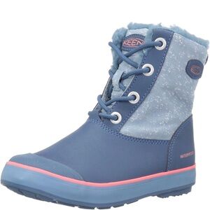 KEEN Kids waterproof Elsa Captains Blue Sugar Coral snow winter Boots size 4